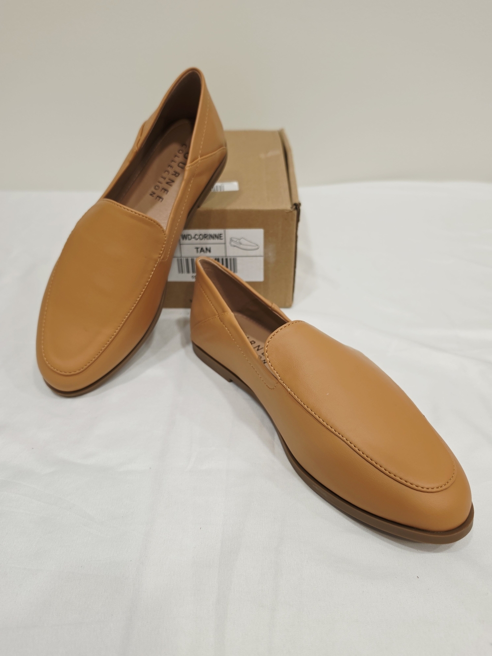 Journee Collection Corinne Wide Tan Women's Slip-On Loafers